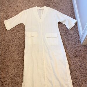 Cream linen  Maxi Dress